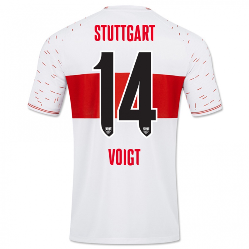 Kinderen Max Voigt #14 Wit Thuisshirt Thuistenue 2023/24 T-Shirt