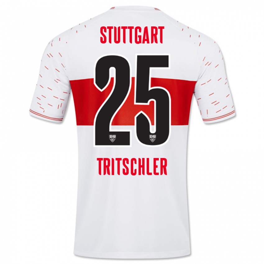 Kinderen David Tritschler #25 Wit Thuisshirt Thuistenue 2023/24 T-Shirt