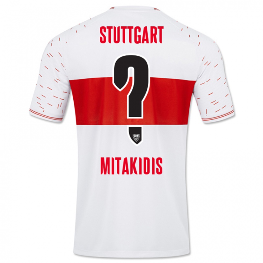 Kinderen Dimitrios Mitakidis #0 Wit Thuisshirt Thuistenue 2023/24 T-Shirt