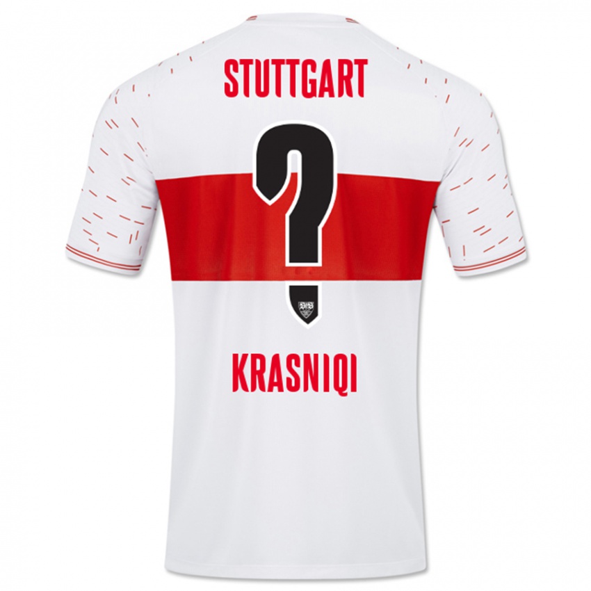 Kinderen Elton Krasniqi #0 Wit Thuisshirt Thuistenue 2023/24 T-Shirt