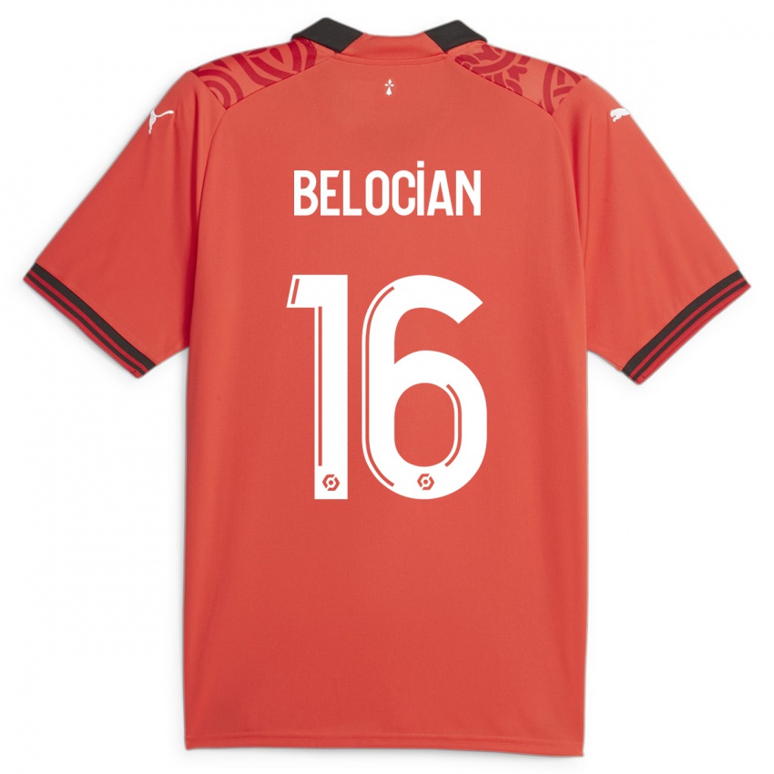 Kinderen Jeanuël Belocian #16 Rood Thuisshirt Thuistenue 2023/24 T-Shirt