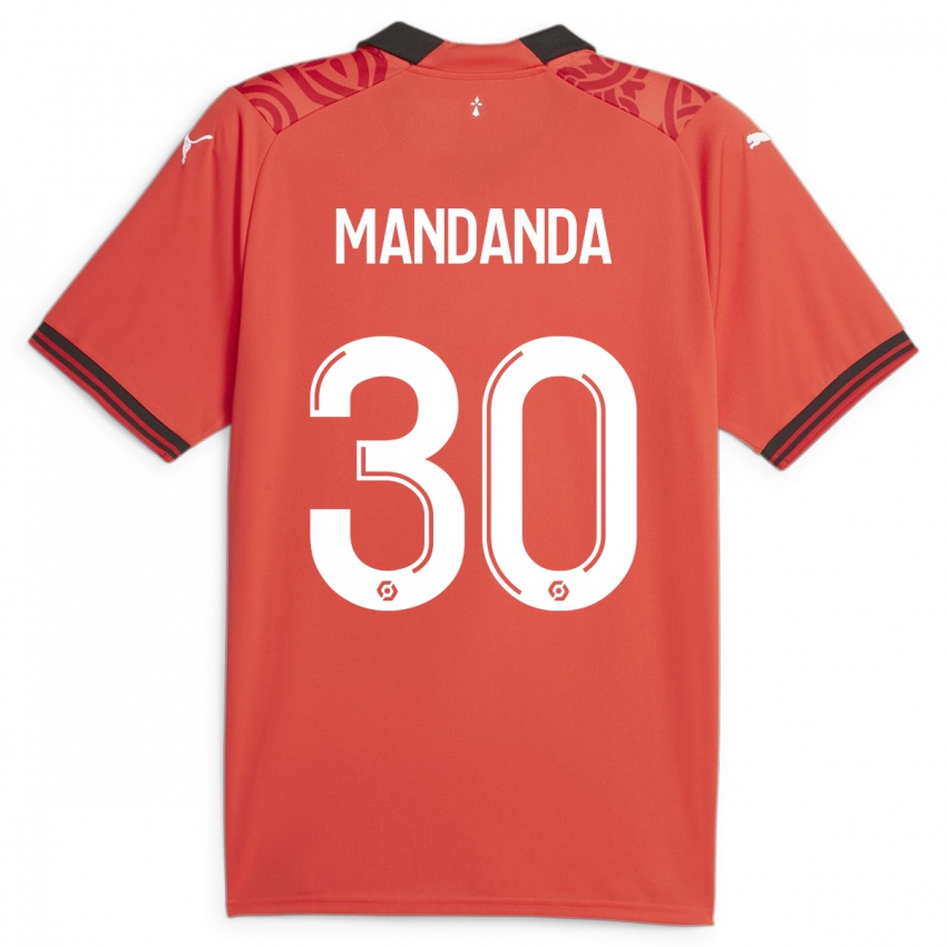 Kinderen Steve Mandanda #30 Rood Thuisshirt Thuistenue 2023/24 T-Shirt