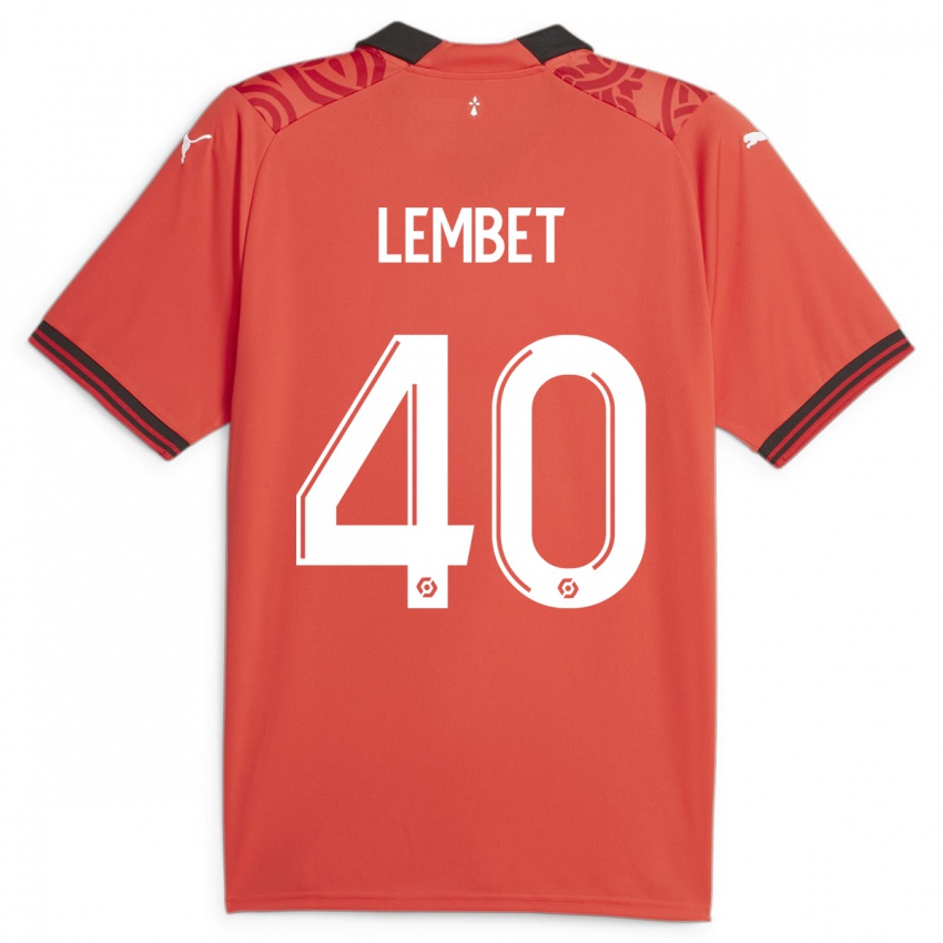 Kinderen Geoffrey Lembet #40 Rood Thuisshirt Thuistenue 2023/24 T-Shirt