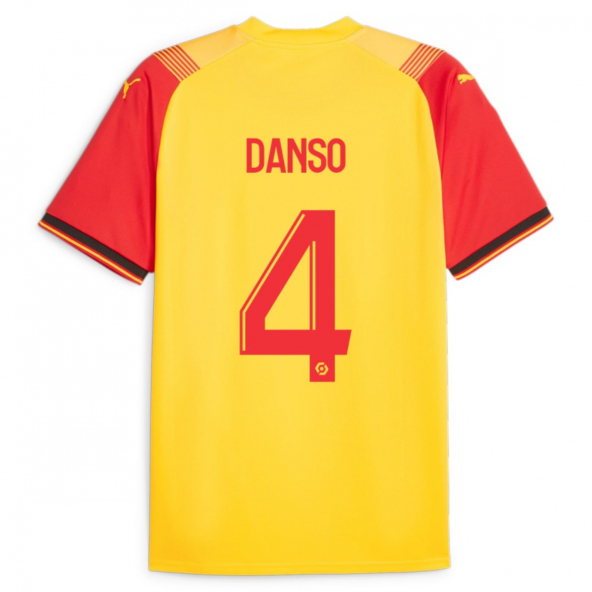 Kinderen Kevin Danso #4 Geel Thuisshirt Thuistenue 2023/24 T-Shirt