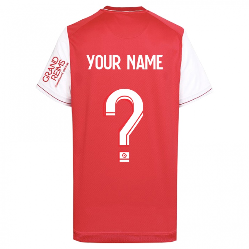 Kinderen Uw Naam #0 Rood Thuisshirt Thuistenue 2023/24 T-Shirt