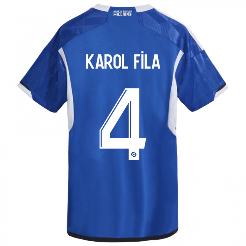 Kinderen Karol Fila #4 Blauw Thuisshirt Thuistenue 2023/24 T-Shirt