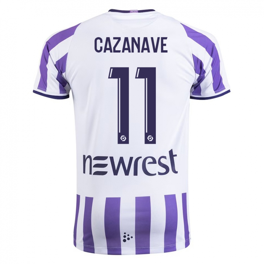 Kinderen Julie Cazanave #11 Wit Thuisshirt Thuistenue 2023/24 T-Shirt