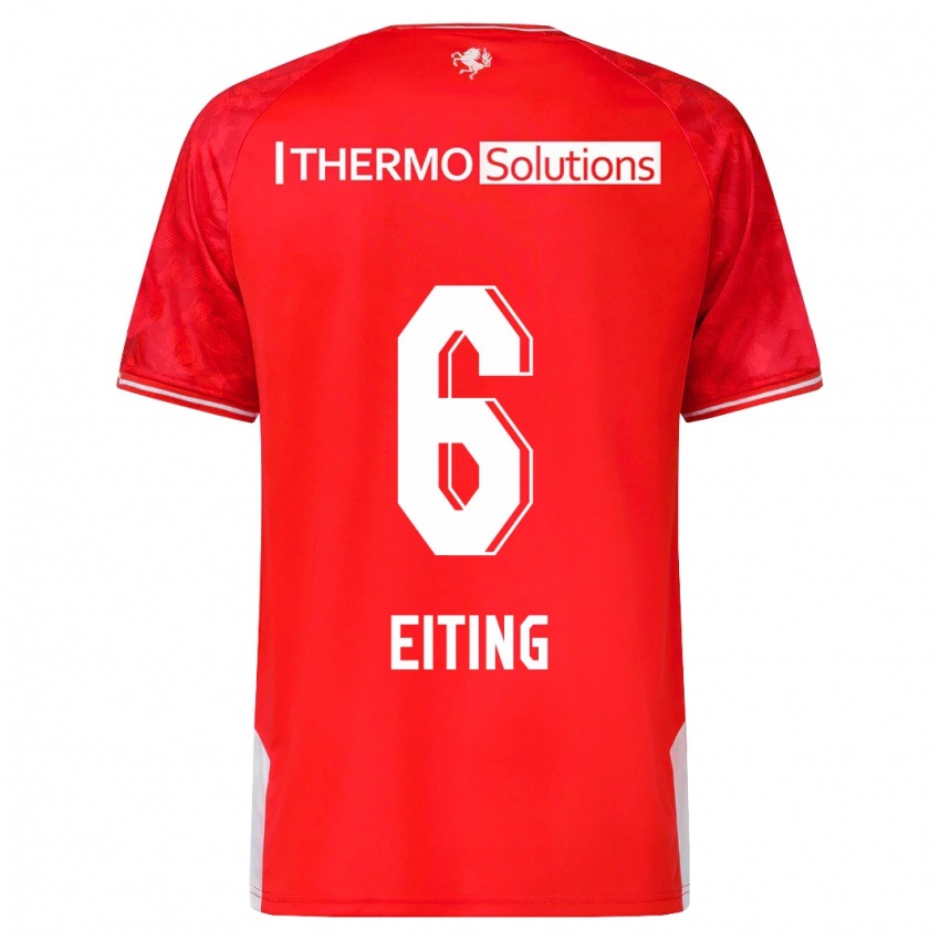 Kinderen Carel Eiting #6 Rood Thuisshirt Thuistenue 2023/24 T-Shirt