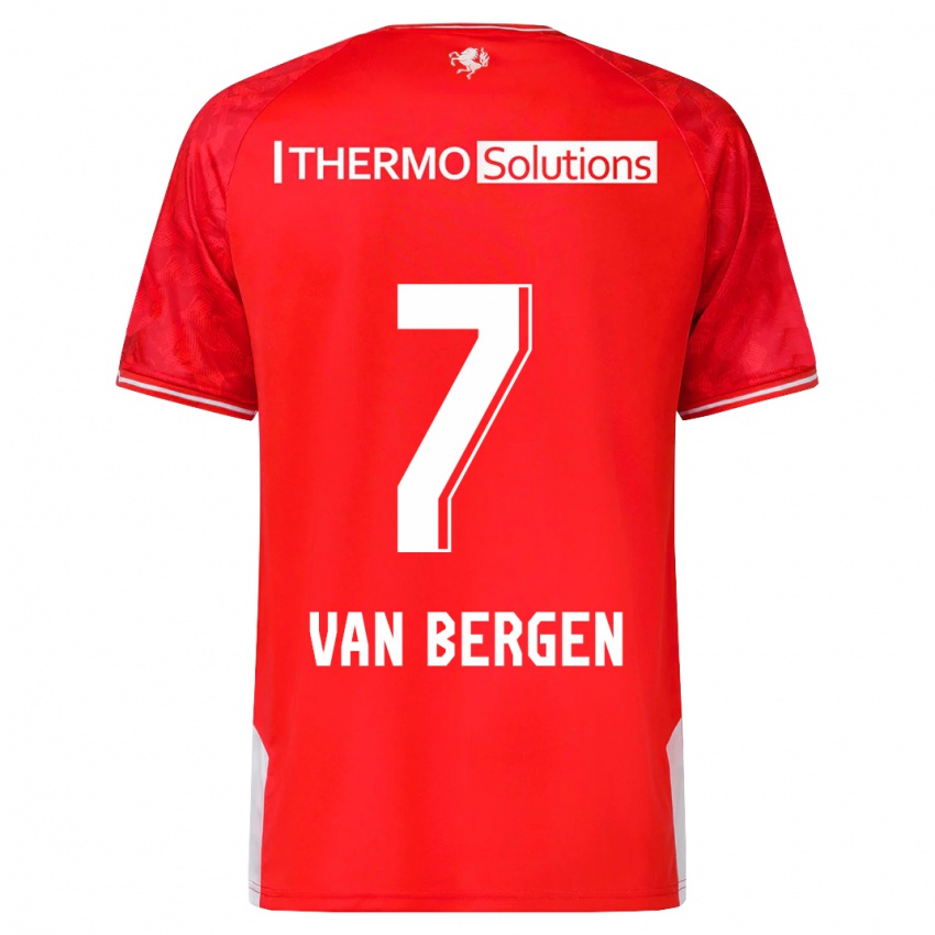 Kinderen Mitchell Van Bergen #7 Rood Thuisshirt Thuistenue 2023/24 T-Shirt