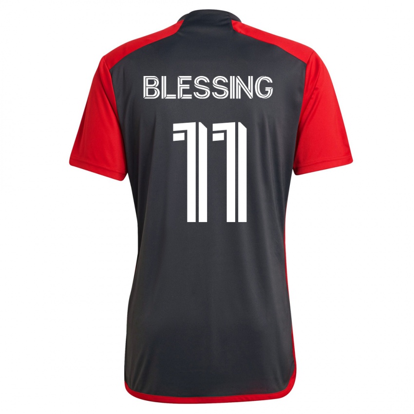 Kinderen Latif Blessing #11 Grijs Thuisshirt Thuistenue 2023/24 T-Shirt