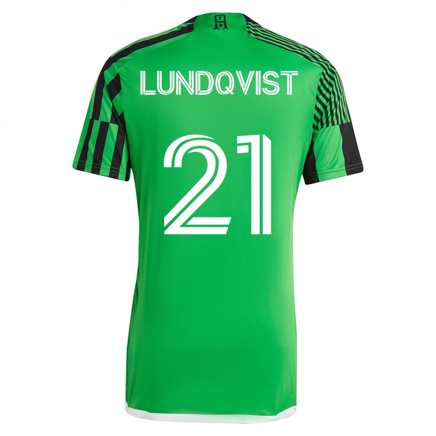 Kinderen Adam Lundqvist #21 Groen Zwart Thuisshirt Thuistenue 2023/24 T-Shirt