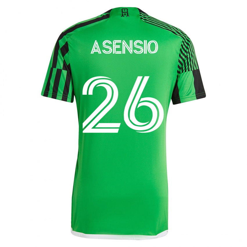 Kinderen Charlie Asensio #26 Groen Zwart Thuisshirt Thuistenue 2023/24 T-Shirt