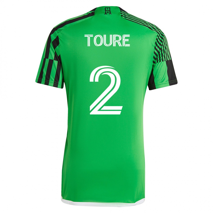 Kinderen Cheick Touré #2 Groen Zwart Thuisshirt Thuistenue 2023/24 T-Shirt