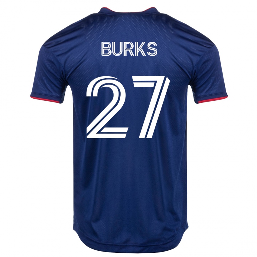 Kinderen Kendall Burks #27 Marine Thuisshirt Thuistenue 2023/24 T-Shirt