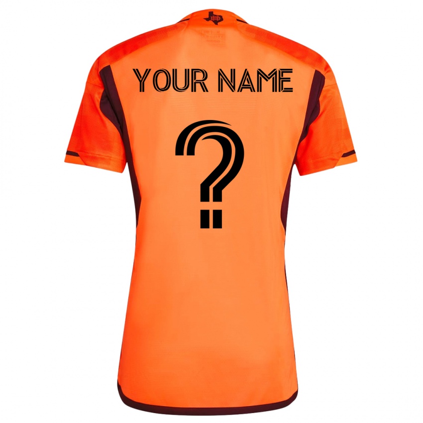 Kinderen Uw Naam #0 Oranje Thuisshirt Thuistenue 2023/24 T-Shirt