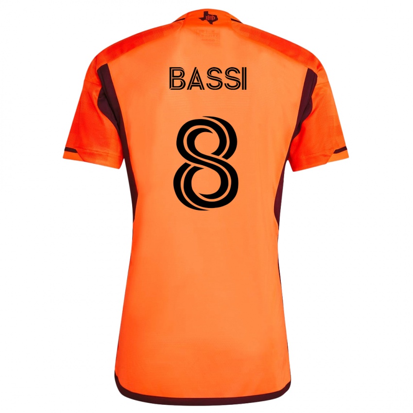 Kinderen Amine Bassi #8 Oranje Thuisshirt Thuistenue 2023/24 T-Shirt