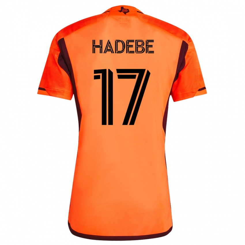 Kinderen Teenage Hadebe #17 Oranje Thuisshirt Thuistenue 2023/24 T-Shirt