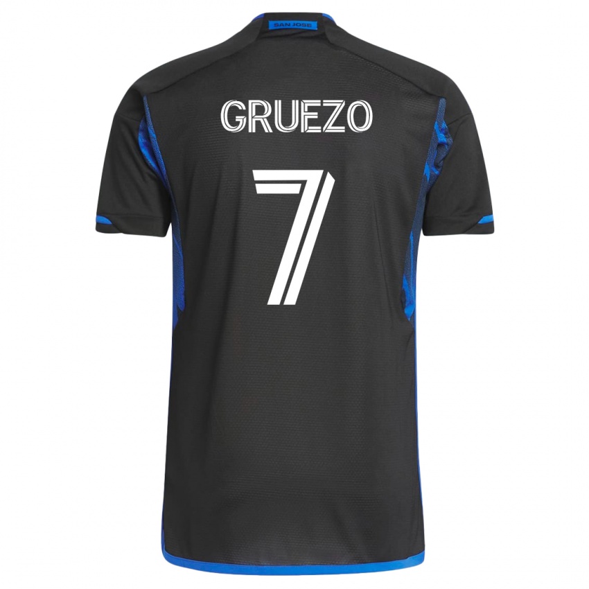 Kinderen Carlos Gruezo #7 Blauw Zwart Thuisshirt Thuistenue 2023/24 T-Shirt