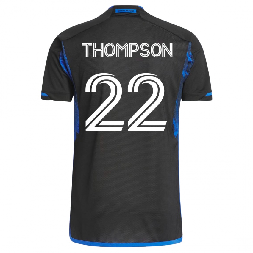 Kinderen Tommy Thompson #22 Blauw Zwart Thuisshirt Thuistenue 2023/24 T-Shirt