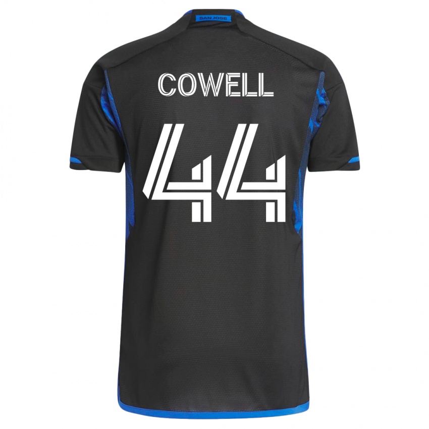 Kinderen Cade Cowell #44 Blauw Zwart Thuisshirt Thuistenue 2023/24 T-Shirt