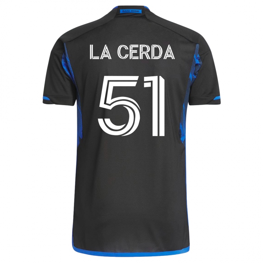 Kinderen Eric De La Cerda #51 Blauw Zwart Thuisshirt Thuistenue 2023/24 T-Shirt