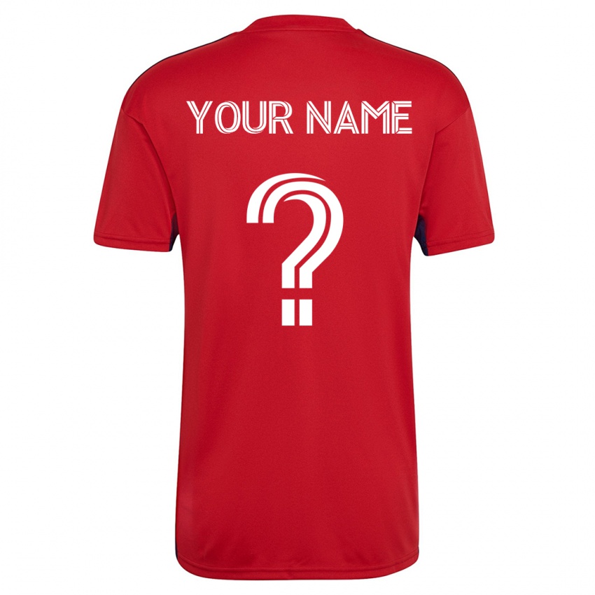 Kinderen Uw Naam #0 Rood Thuisshirt Thuistenue 2023/24 T-Shirt