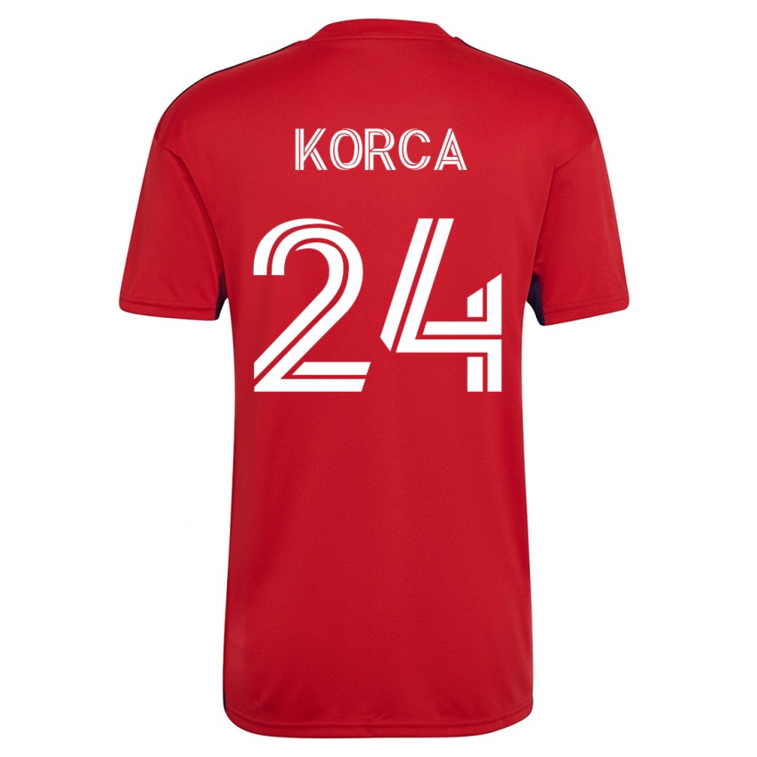 Kinderen Amet Korca #24 Rood Thuisshirt Thuistenue 2023/24 T-Shirt