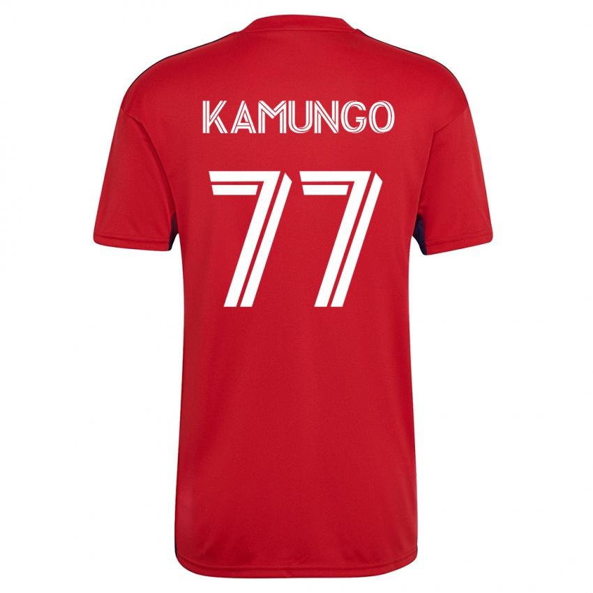 Kinderen Bernard Kamungo #77 Rood Thuisshirt Thuistenue 2023/24 T-Shirt