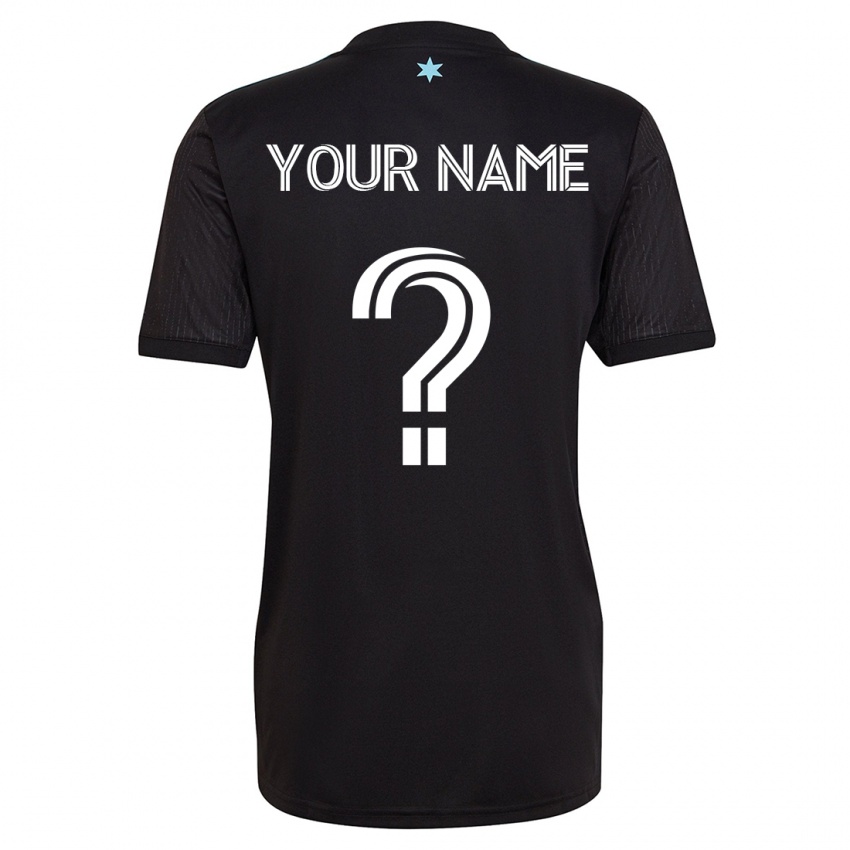 Kinderen Uw Naam #0 Zwart Thuisshirt Thuistenue 2023/24 T-Shirt
