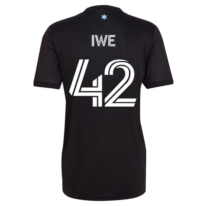 Kinderen Emmanuel Iwe #42 Zwart Thuisshirt Thuistenue 2023/24 T-Shirt