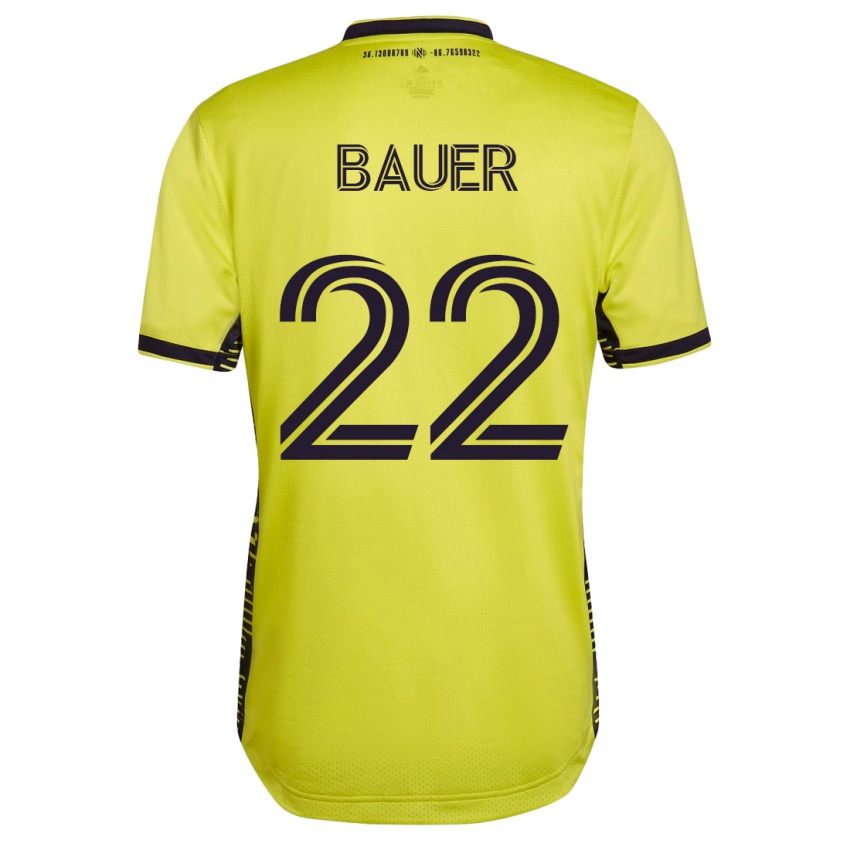 Kinderen Josh Bauer #22 Geel Thuisshirt Thuistenue 2023/24 T-Shirt