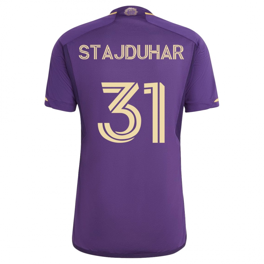 Kinderen Mason Stajduhar #31 Viooltje Thuisshirt Thuistenue 2023/24 T-Shirt