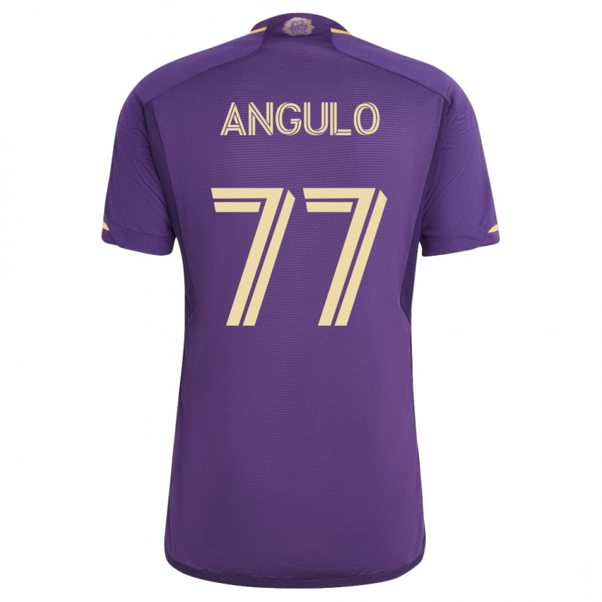 Kinderen Iván Angulo #77 Viooltje Thuisshirt Thuistenue 2023/24 T-Shirt