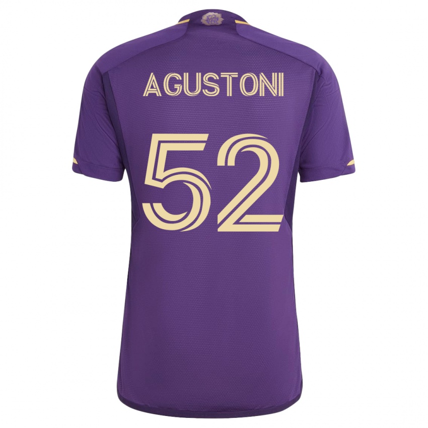 Kinderen Gonzalo Agustoni #52 Viooltje Thuisshirt Thuistenue 2023/24 T-Shirt