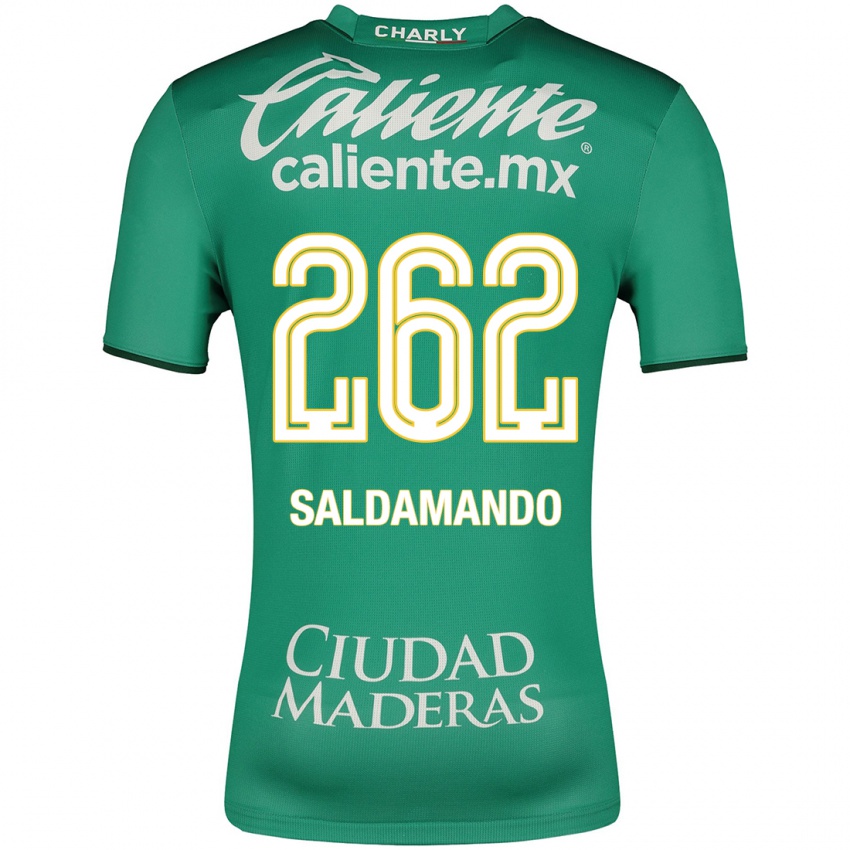 Kinderen José Saldamando #262 Groente Thuisshirt Thuistenue 2023/24 T-Shirt