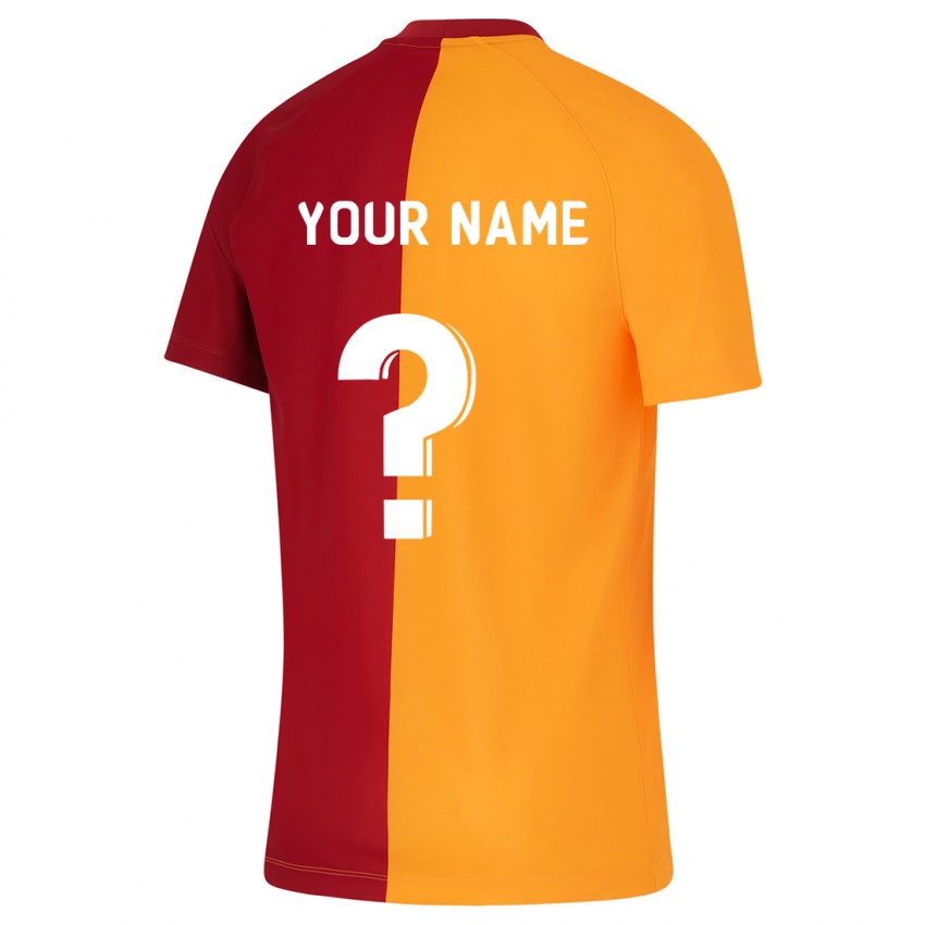 Kinderen Uw Naam #0 Oranje Thuisshirt Thuistenue 2023/24 T-Shirt