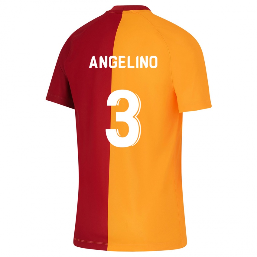 Kinderen Angelino #3 Oranje Thuisshirt Thuistenue 2023/24 T-Shirt