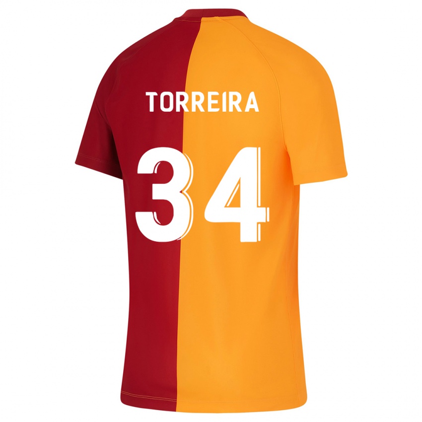 Kinderen Lucas Torreira #34 Oranje Thuisshirt Thuistenue 2023/24 T-Shirt
