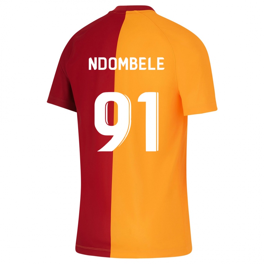 Kinderen Tanguy Ndombele #91 Oranje Thuisshirt Thuistenue 2023/24 T-Shirt