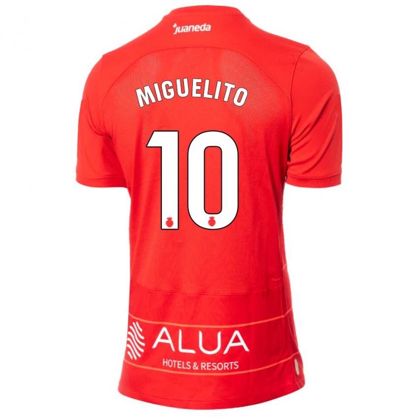 Kinderen Miguelito #10 Rood Thuisshirt Thuistenue 2023/24 T-Shirt