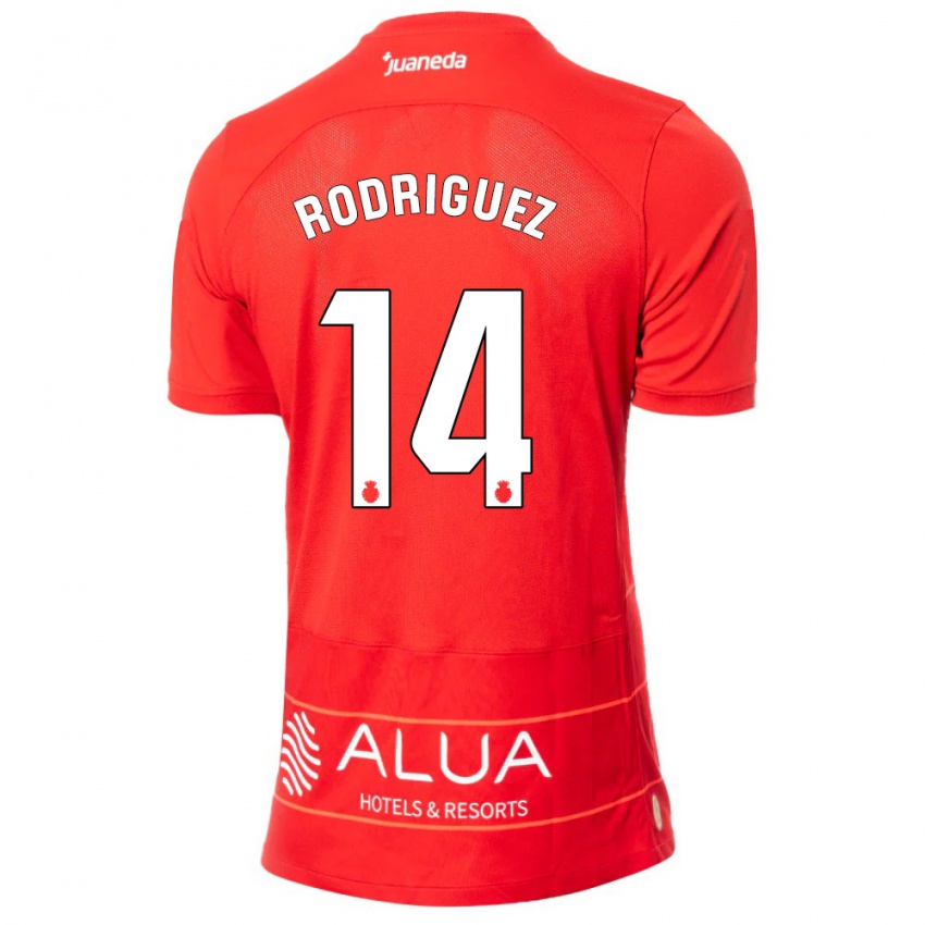 Kinderen Diego Rodríguez #14 Rood Thuisshirt Thuistenue 2023/24 T-Shirt