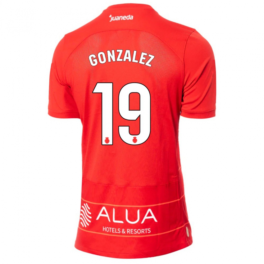 Kinderen Adrià González #19 Rood Thuisshirt Thuistenue 2023/24 T-Shirt