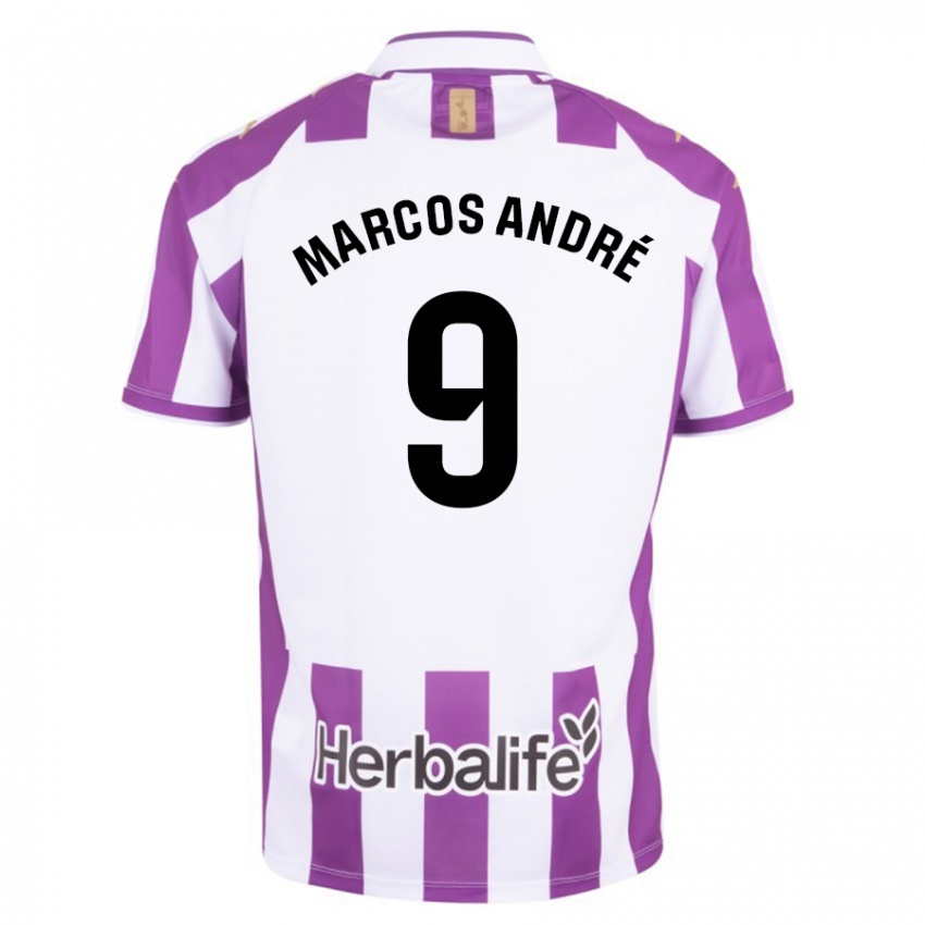 Kinderen Marcos André #9 Paars Thuisshirt Thuistenue 2023/24 T-Shirt