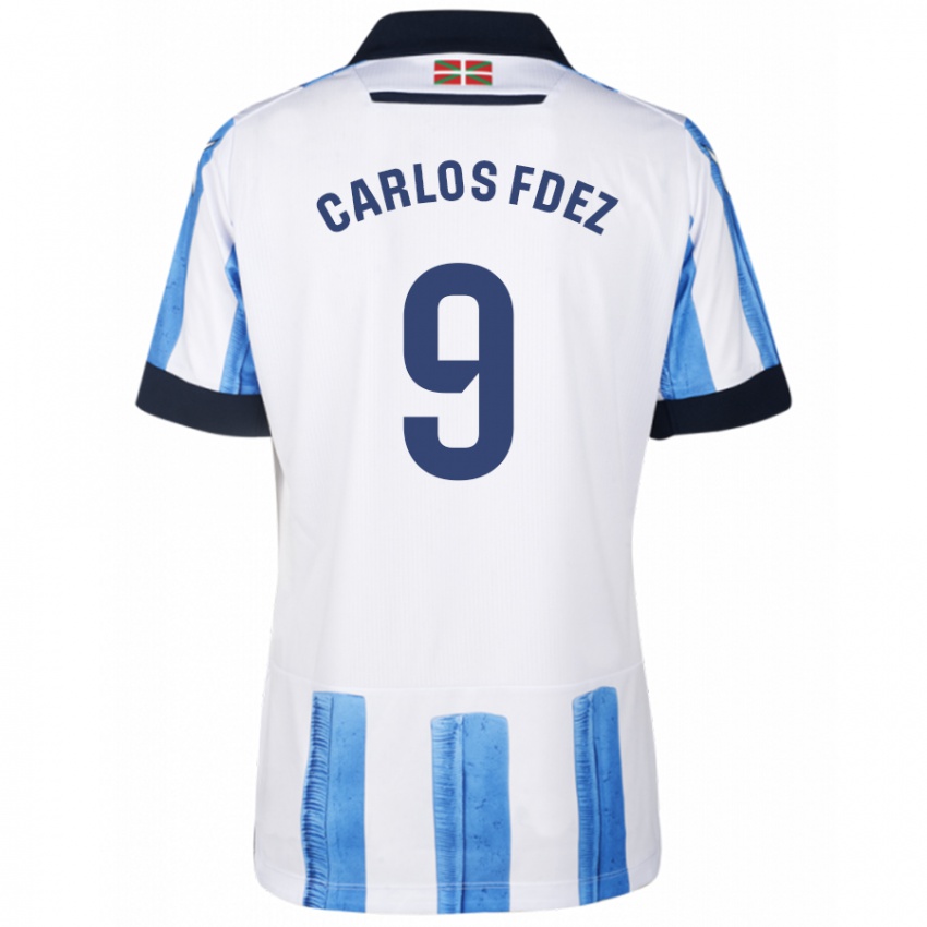 Kinderen Carlos Fernández #9 Blauw Wit Thuisshirt Thuistenue 2023/24 T-Shirt