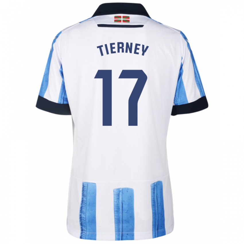 Kinderen Kieran Tierney #17 Blauw Wit Thuisshirt Thuistenue 2023/24 T-Shirt
