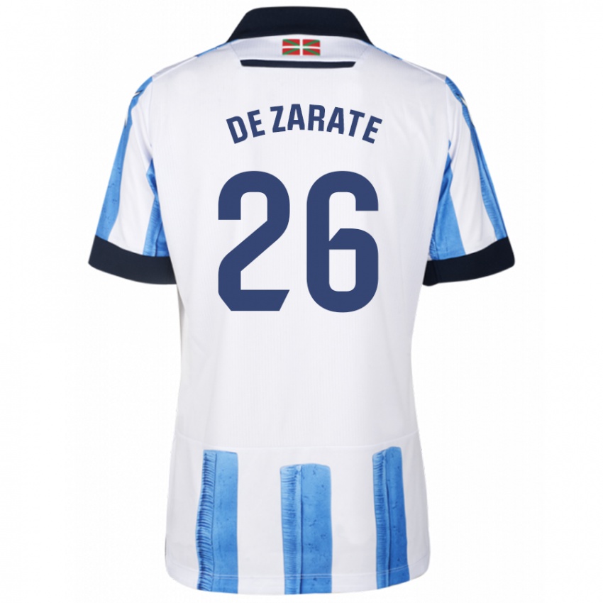 Kinderen Urko González De Zarate #26 Blauw Wit Thuisshirt Thuistenue 2023/24 T-Shirt