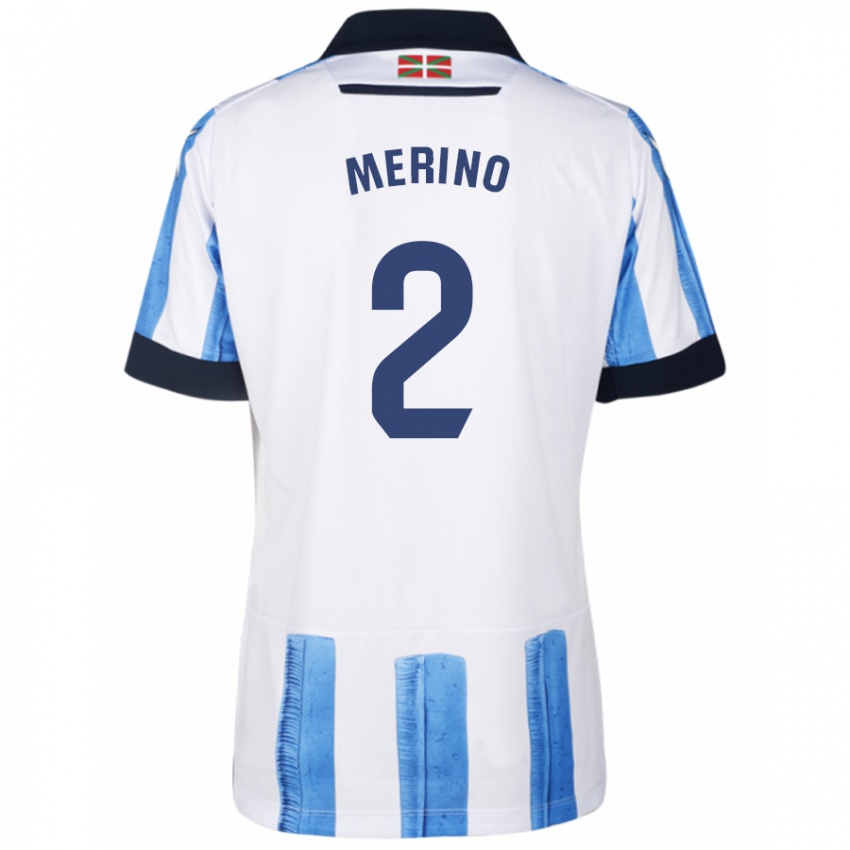 Kinderen Jon Merino #2 Blauw Wit Thuisshirt Thuistenue 2023/24 T-Shirt