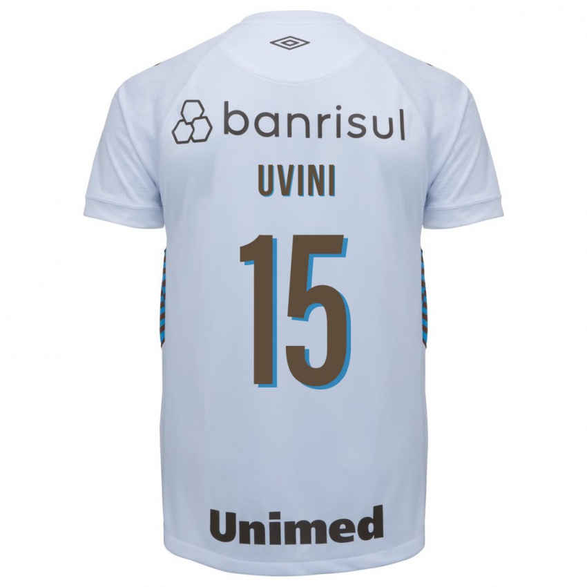 Kinderen Bruno Uvini #15 Wit Uitshirt Uittenue 2023/24 T-Shirt
