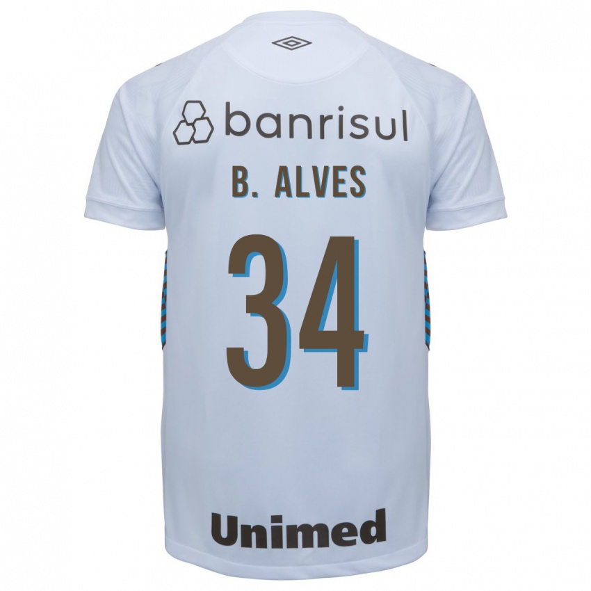 Kinderen Bruno Alves #34 Wit Uitshirt Uittenue 2023/24 T-Shirt