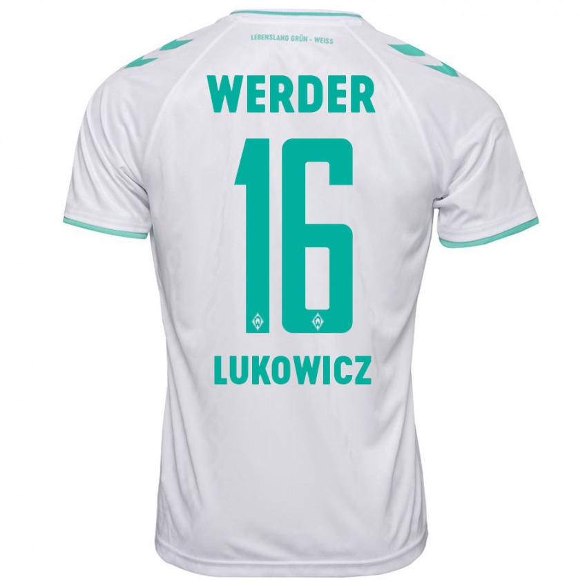 Kinderen Maik Lukowicz #16 Wit Uitshirt Uittenue 2023/24 T-Shirt